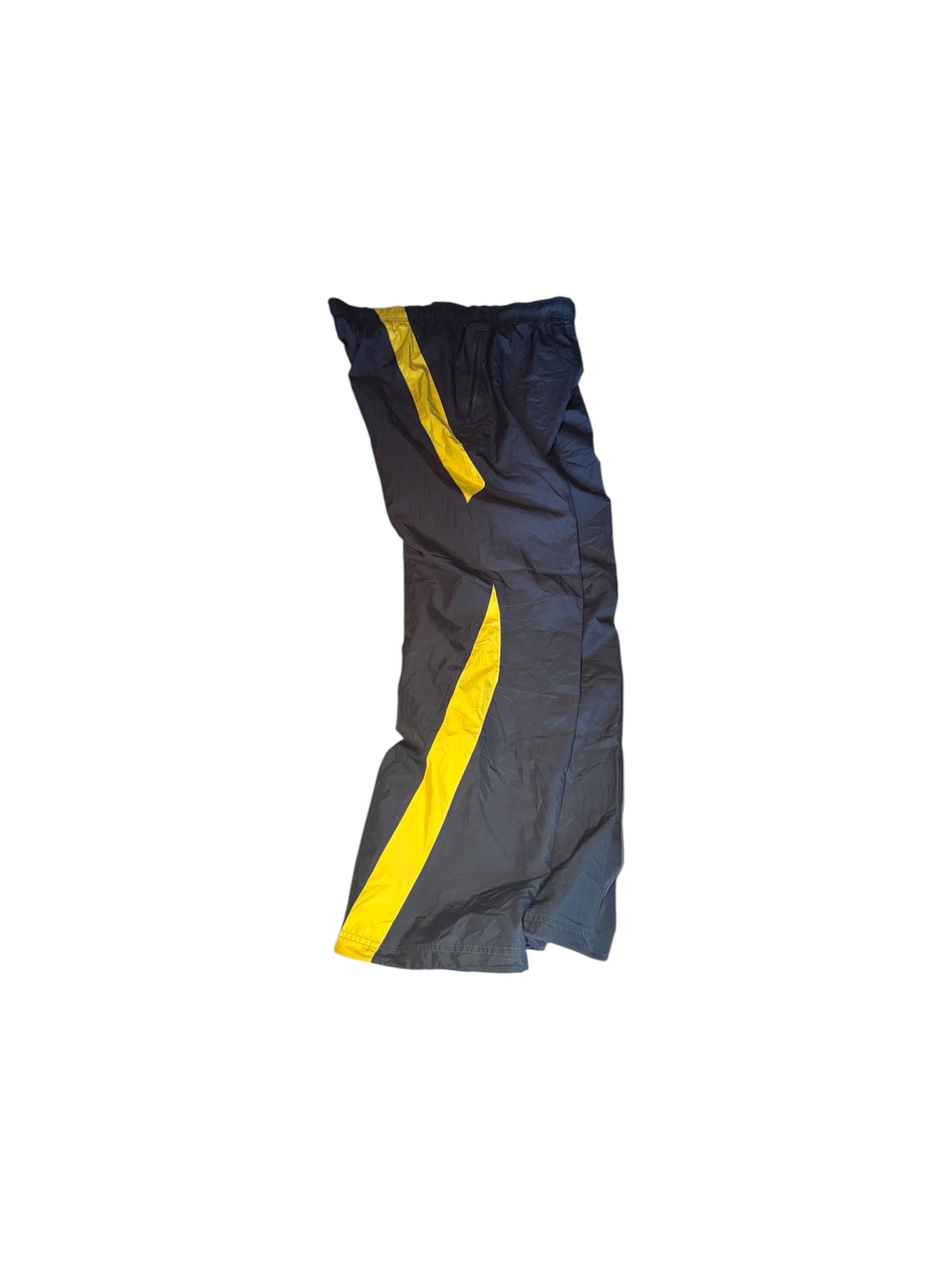Nike track pants charcoal grey/ yellow L