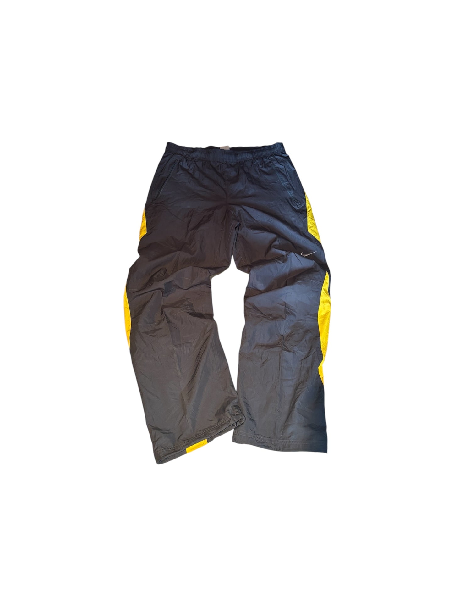 Nike track pants charcoal grey/ yellow L